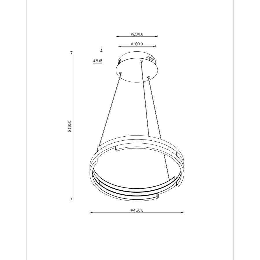 Visilica LED Esme MSL-160003-3P zlatna