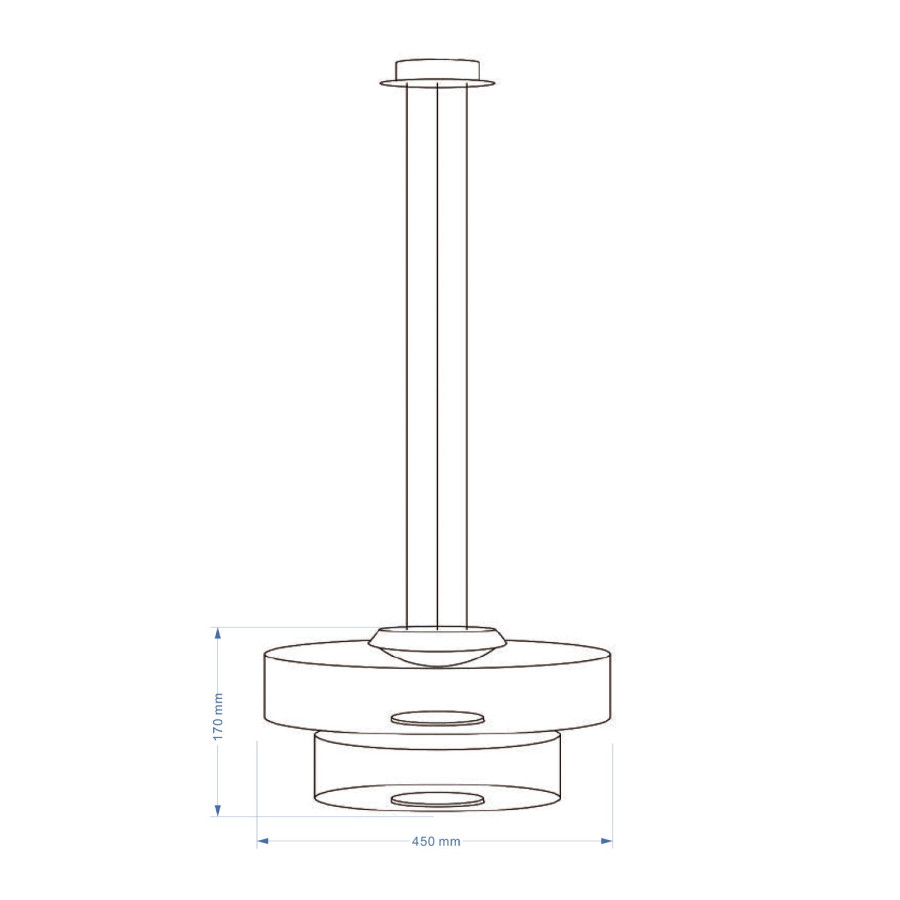 Visilica LED Rivera MSL-3802-P-B